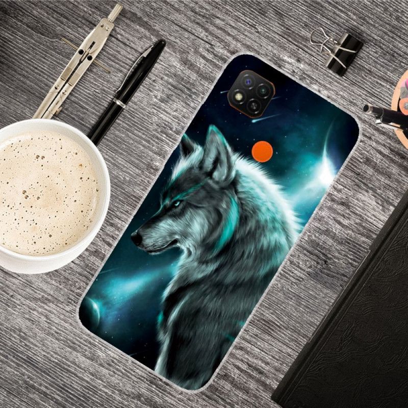 Coque Xiaomi Redmi 9c Loup Royal