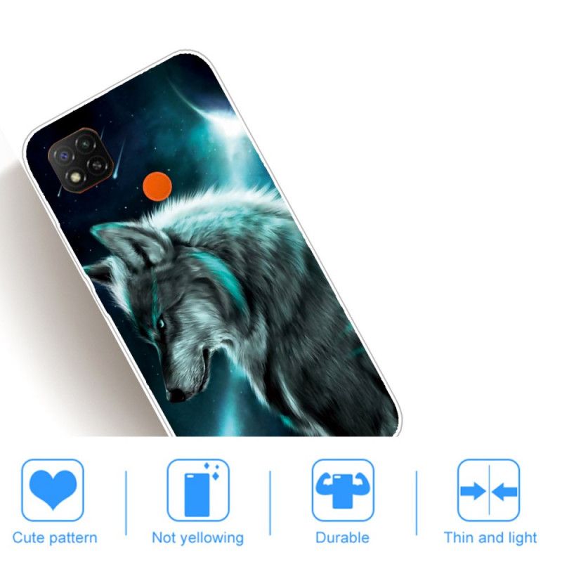 Coque Xiaomi Redmi 9c Loup Royal