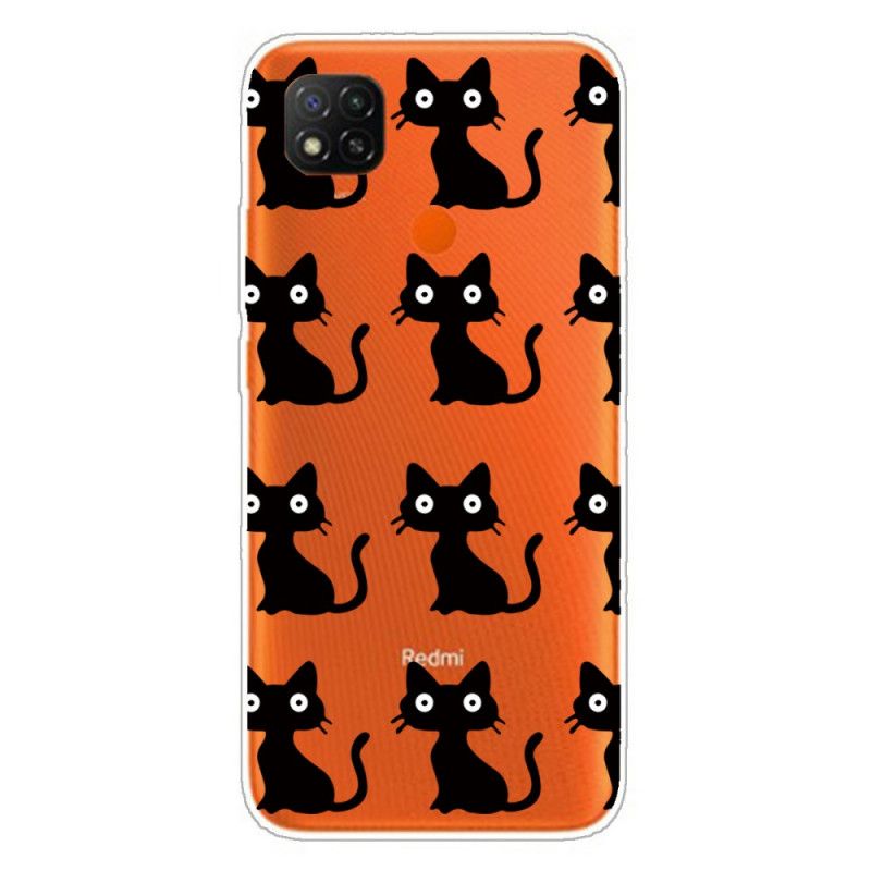 Coque Xiaomi Redmi 9c Multiples Chats Noirs