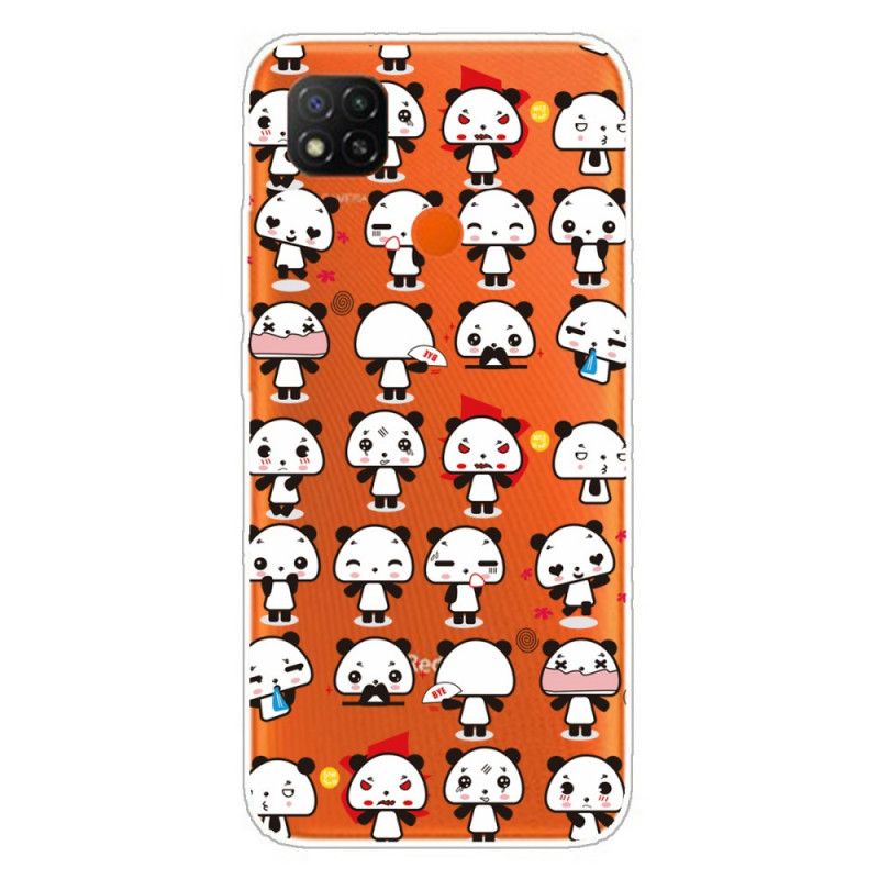 Coque Xiaomi Redmi 9c Pandas Funny