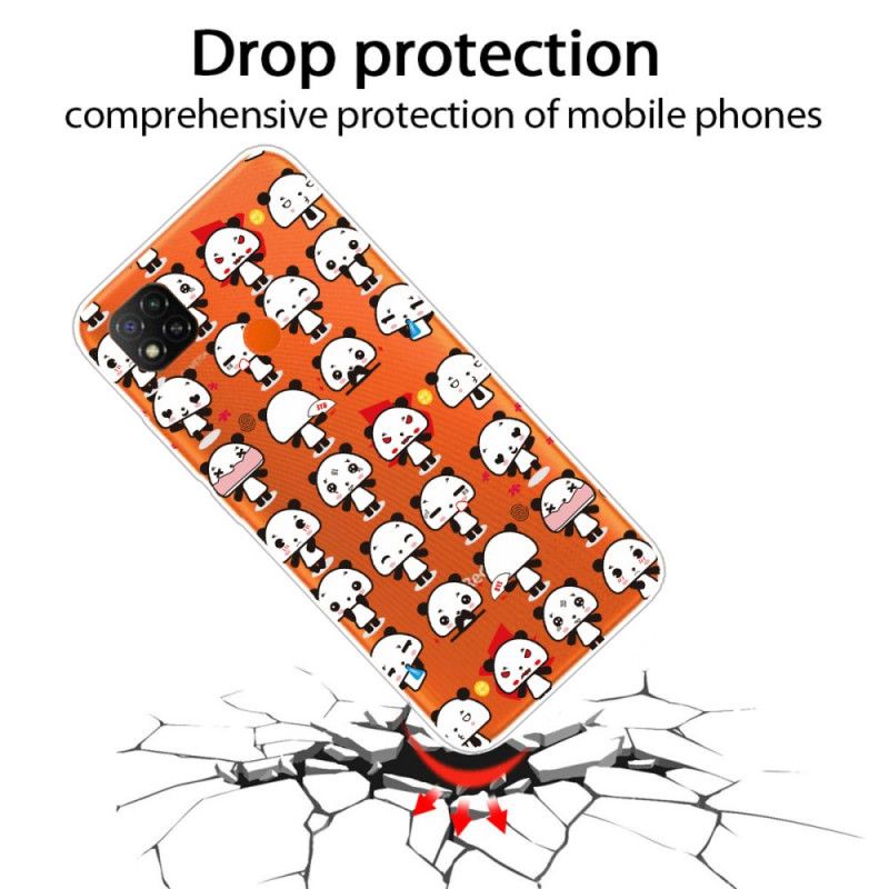 Coque Xiaomi Redmi 9c Pandas Funny