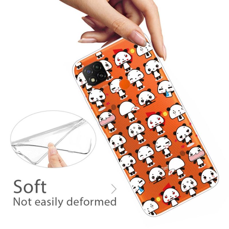 Coque Xiaomi Redmi 9c Pandas Funny