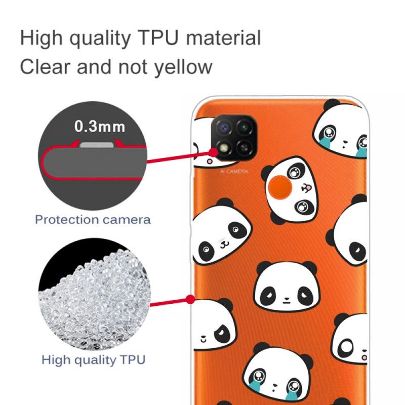 Coque Xiaomi Redmi 9c Pandas Sentimentaux