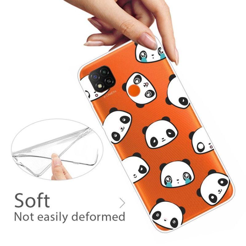 Coque Xiaomi Redmi 9c Pandas Sentimentaux