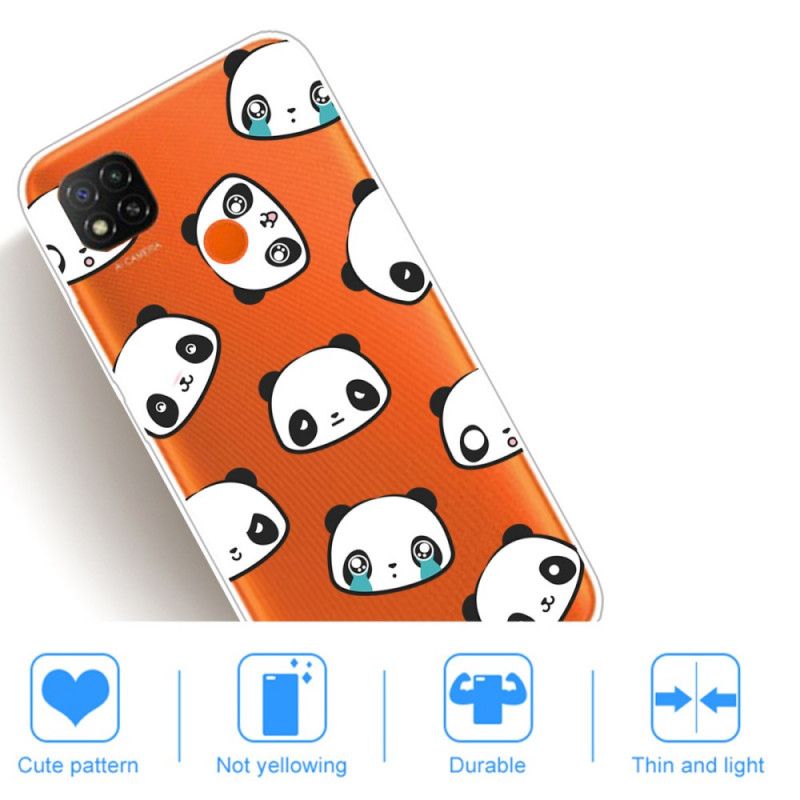 Coque Xiaomi Redmi 9c Pandas Sentimentaux