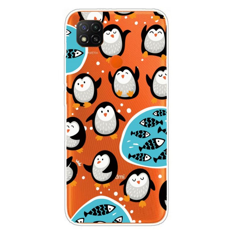 Coque Xiaomi Redmi 9c Pingouins Et Poissons