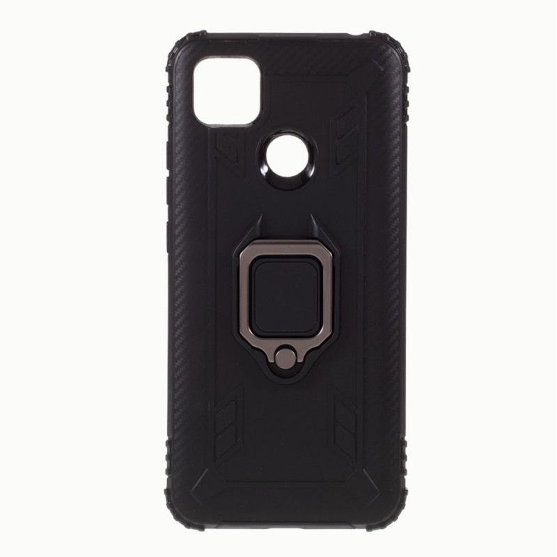 Coque Xiaomi Redmi 9c Ring Style Fibre Carbone