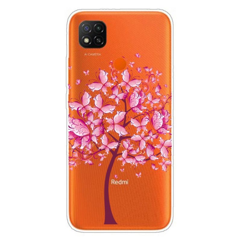 Coque Xiaomi Redmi 9c Top Arbre Rose