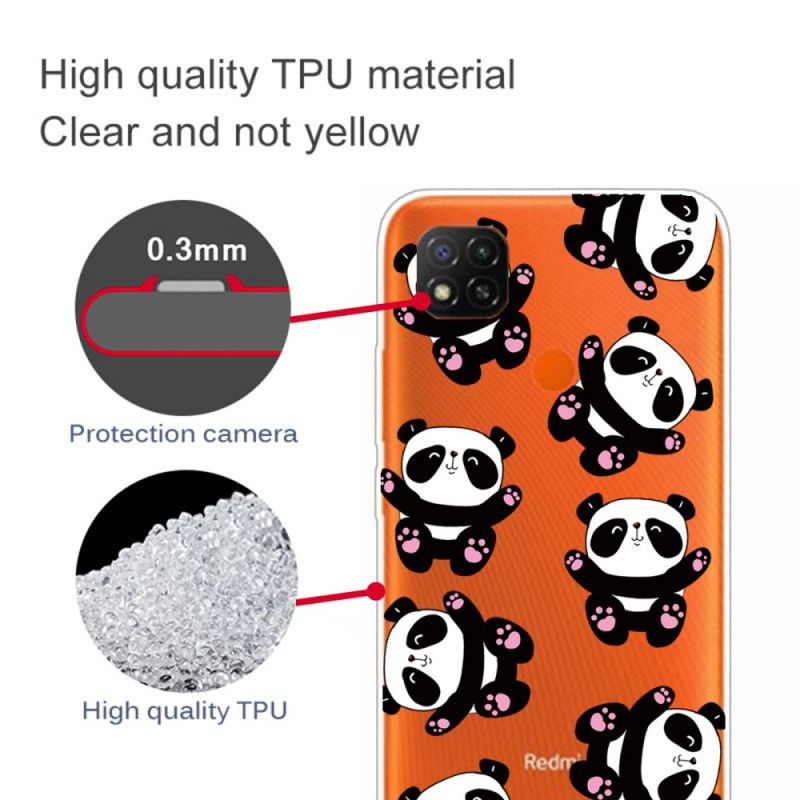 Coque Xiaomi Redmi 9c Top Pandas Fun