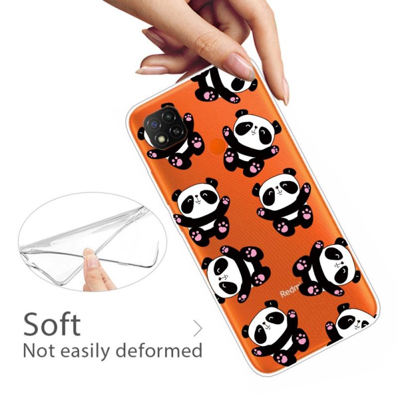 Coque Xiaomi Redmi 9c Top Pandas Fun