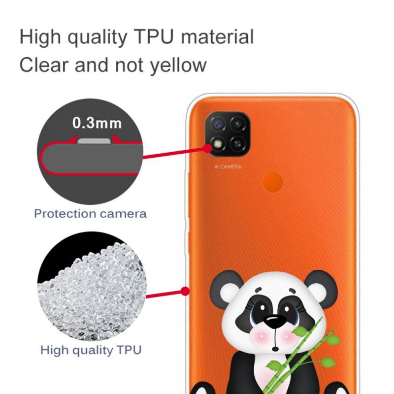 Coque Xiaomi Redmi 9c Transparente Panda Triste
