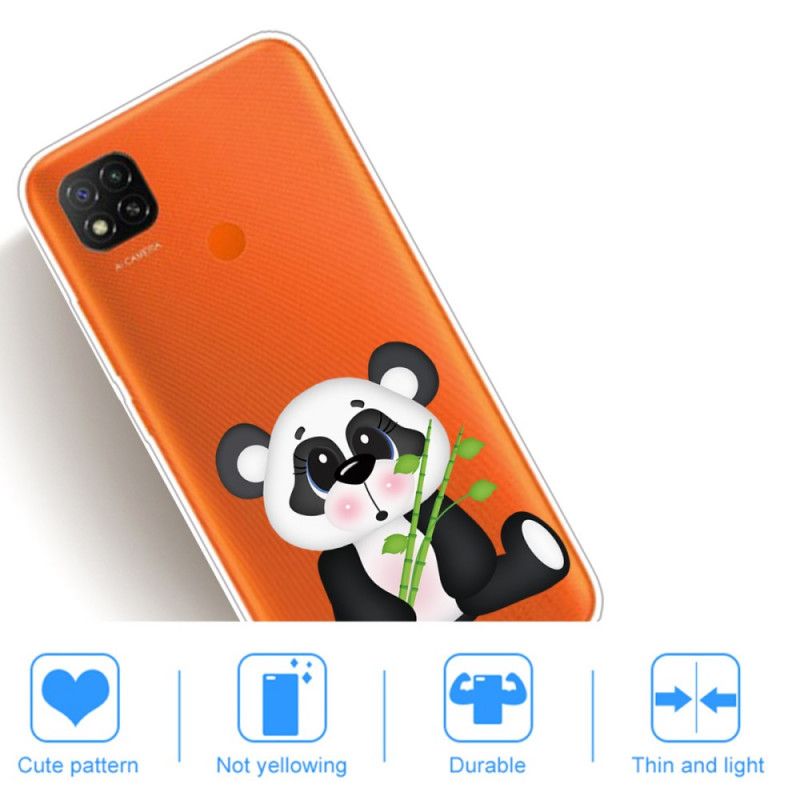 Coque Xiaomi Redmi 9c Transparente Panda Triste