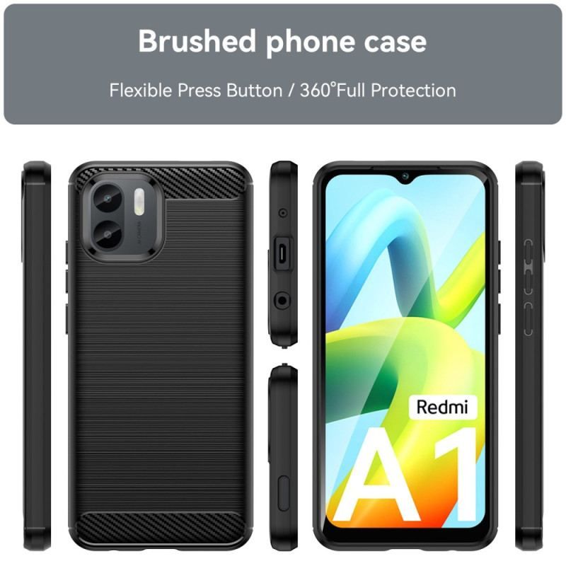 Coque Xiaomi Redmi A1 Fibre Carbone Brossée