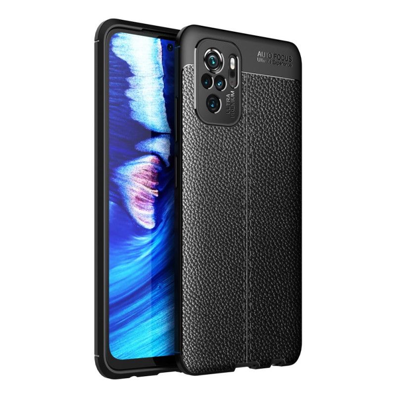 Coque Xiaomi Redmi Note 10 / Note 10s Effet Cuir Litchi Double Line