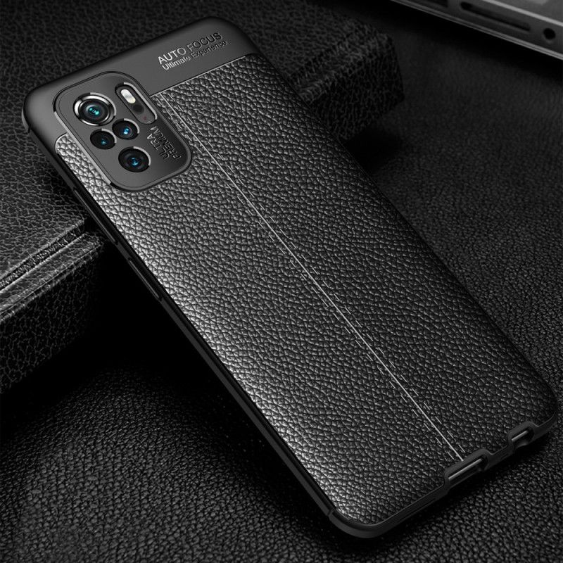 Coque Xiaomi Redmi Note 10 / Note 10s Effet Cuir Litchi Double Line