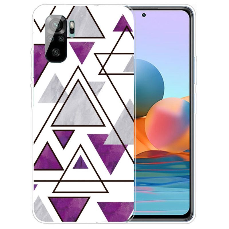 Coque Xiaomi Redmi Note 10 / Note 10s Marbre Triangles