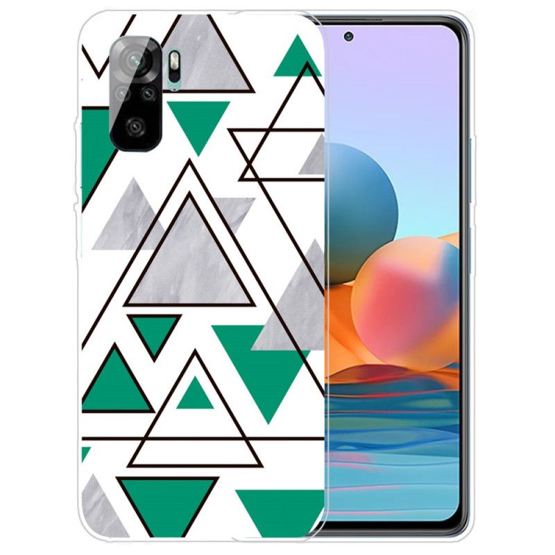 Coque Xiaomi Redmi Note 10 / Note 10s Marbre Triangles