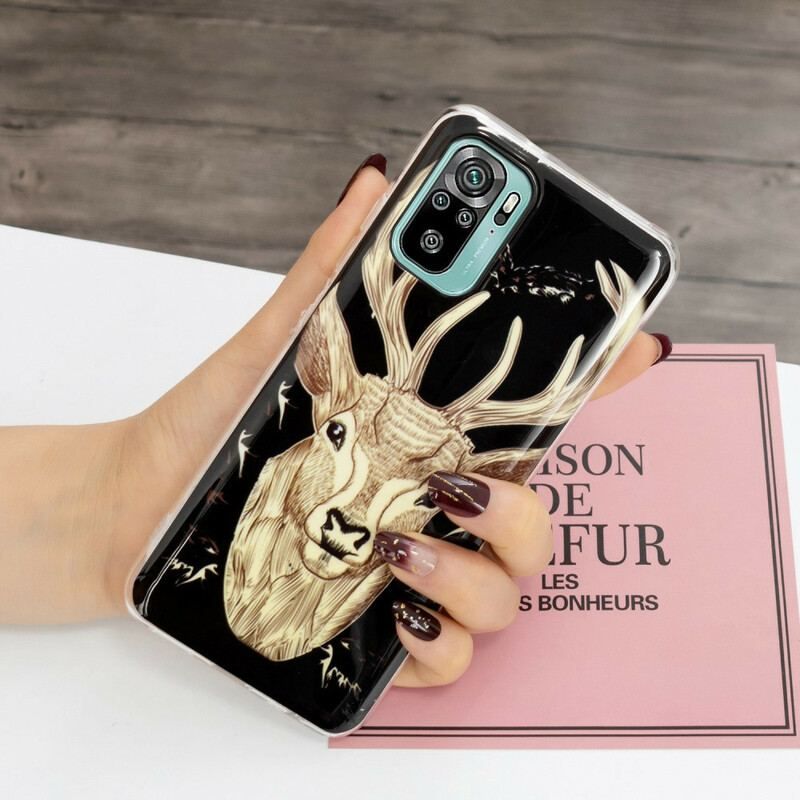 Coque Xiaomi Redmi Note 10/10S/Poco M5s Cerf Majestueux Fluorescente