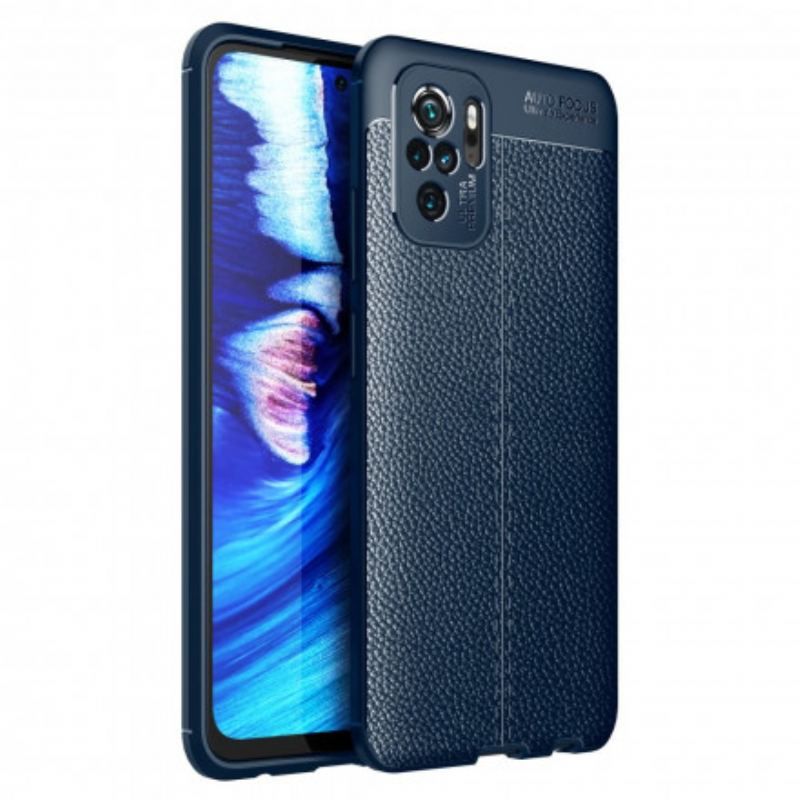 Coque Xiaomi Redmi Note 10/10S/Poco M5s Effet Cuir Litchi Double line