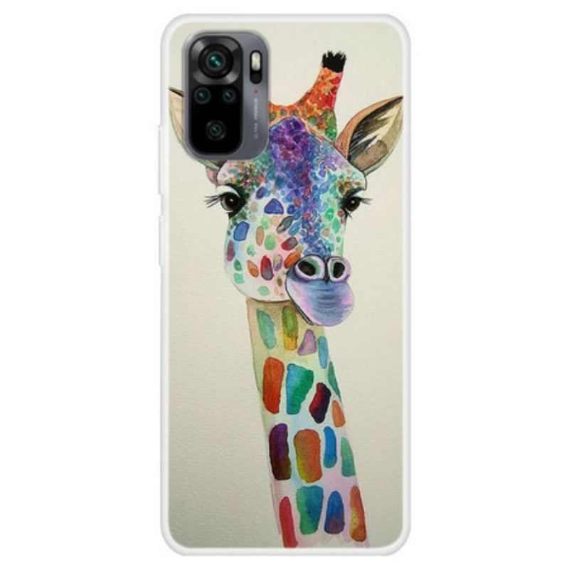 Coque Xiaomi Redmi Note 10/10S/Poco M5s Girafe Colorée