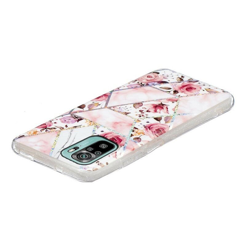 Coque Xiaomi Redmi Note 10/10S/Poco M5s Marbrée Fleurs