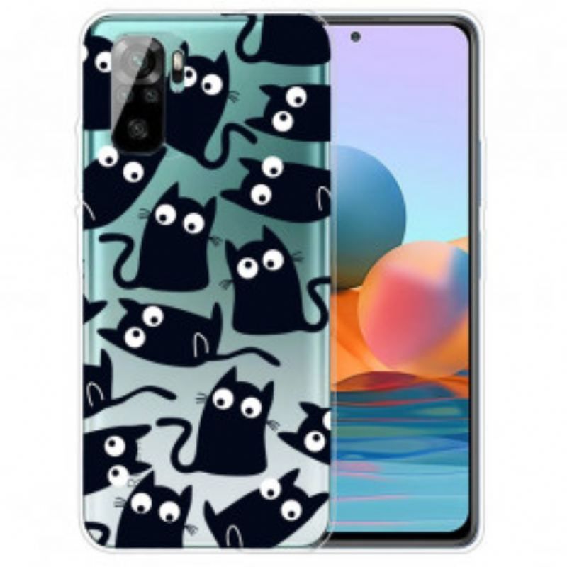 Coque Xiaomi Redmi Note 10/10S/Poco M5s Multiples Chats Noirs