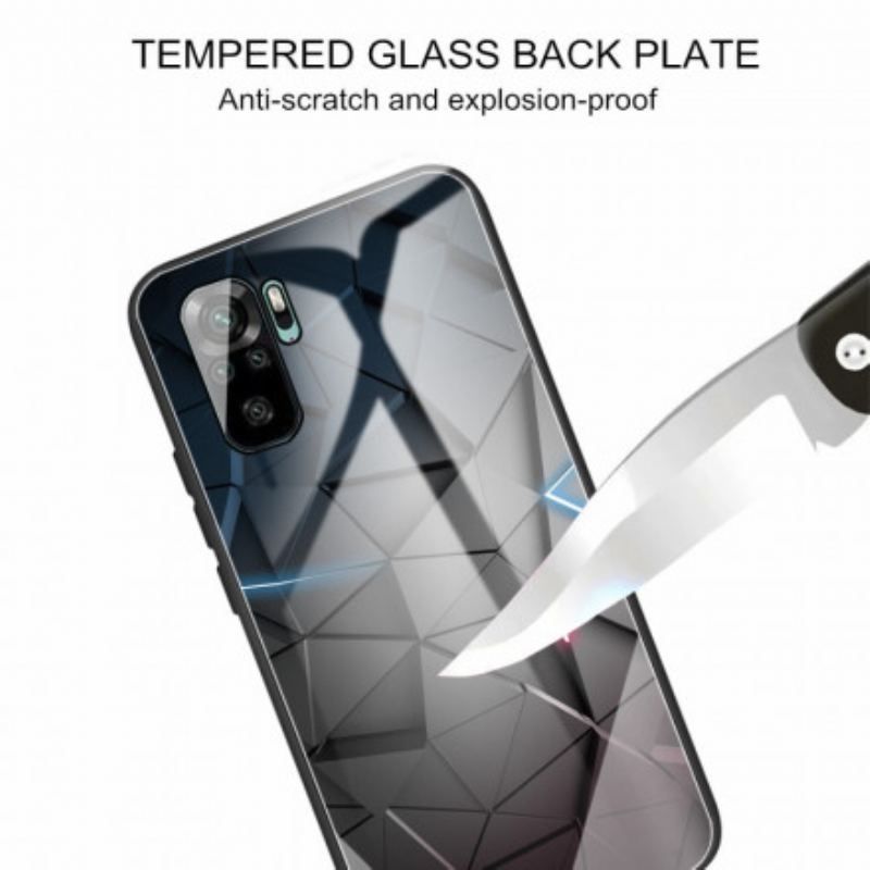 Coque Xiaomi Redmi Note 10/10S/Poco M5s Verre Trempé Géométrie