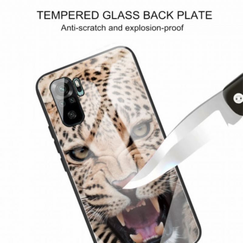 Coque Xiaomi Redmi Note 10/10S/Poco M5s Verre Trempé Léopard