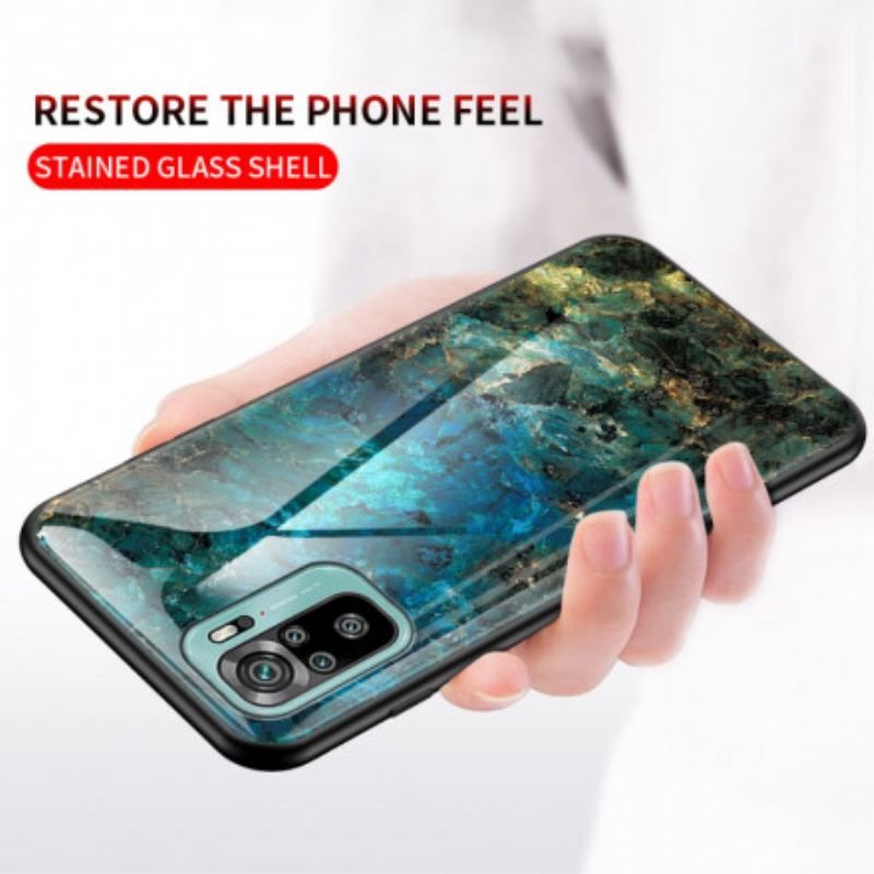 Coque Xiaomi Redmi Note 10/10S/Poco M5s Verre Trempé Marble Colors