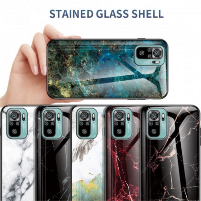 Coque Xiaomi Redmi Note 10/10S/Poco M5s Verre Trempé Marble Colors