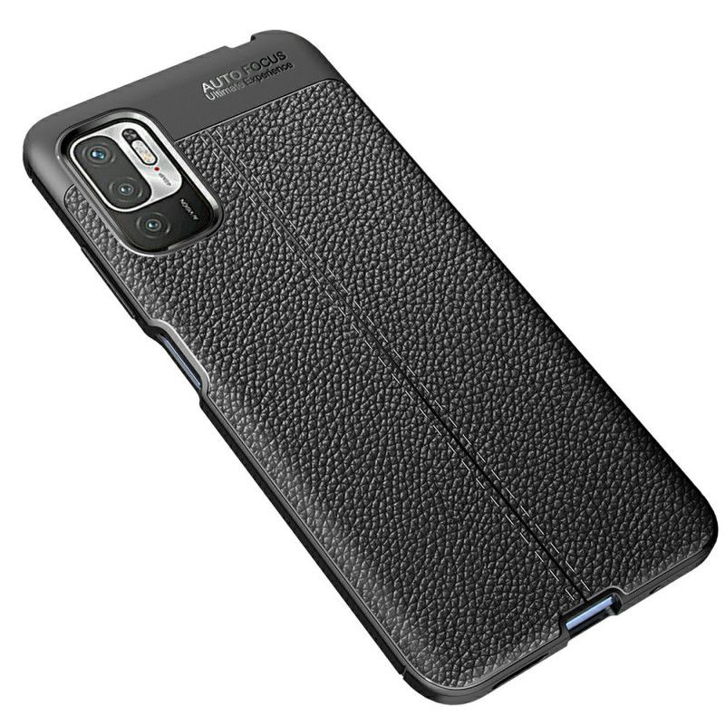 Coque Xiaomi Redmi Note 10 5g Effet Cuir Litchi Double Line