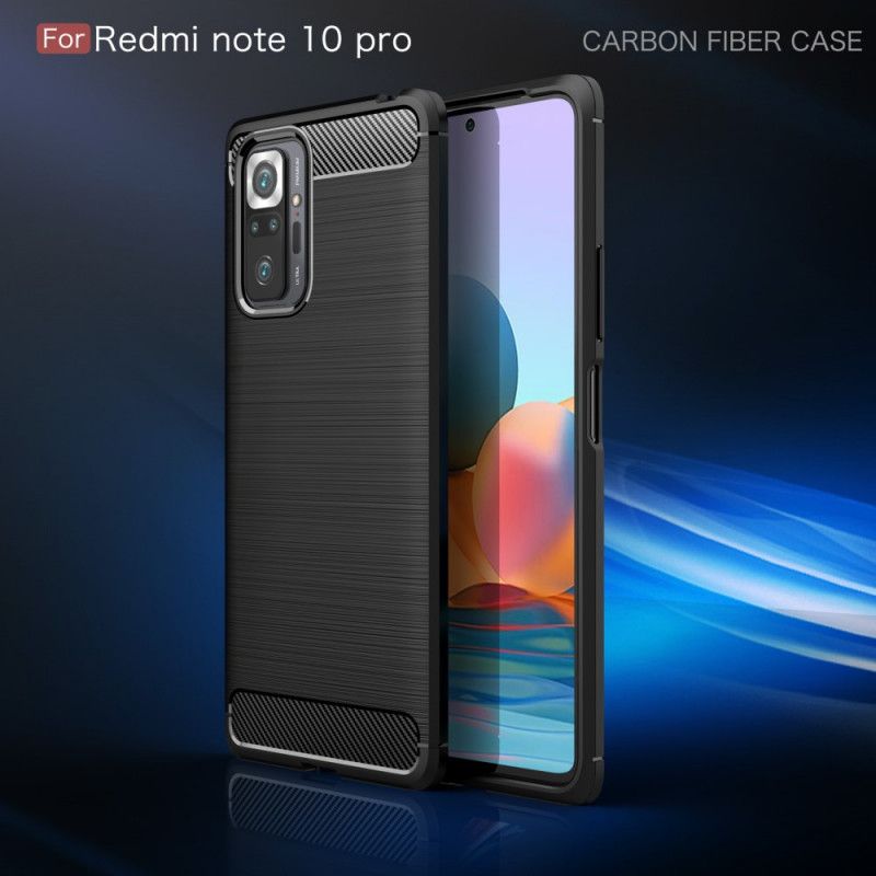 Coque Xiaomi Redmi Note 10 Pro Fibre Carbone Brossée