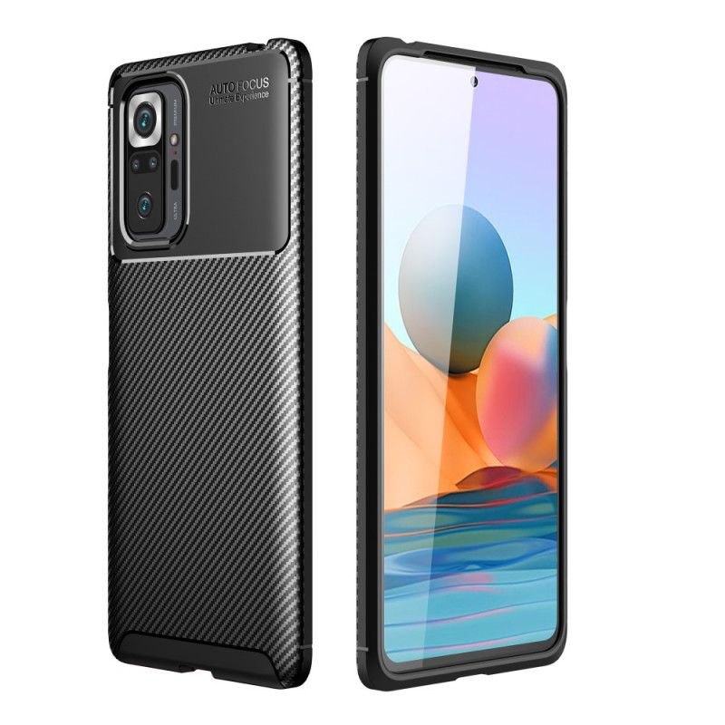 Coque Xiaomi Redmi Note 10 Pro Flexible Texture Fibre Carbone