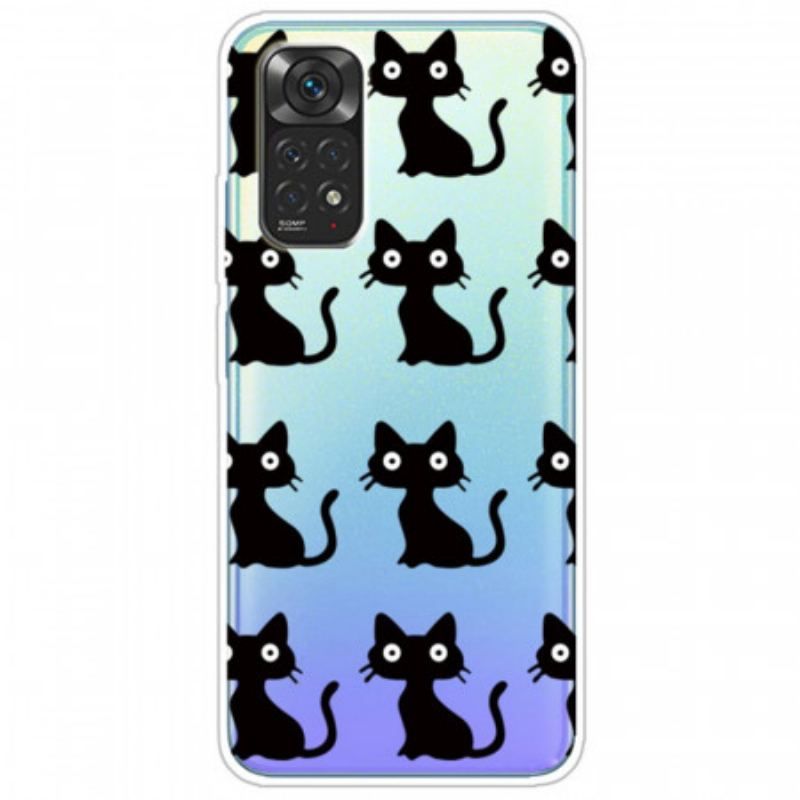 Coque Xiaomi Redmi Note 11 / 11s Multiples Chats Noirs