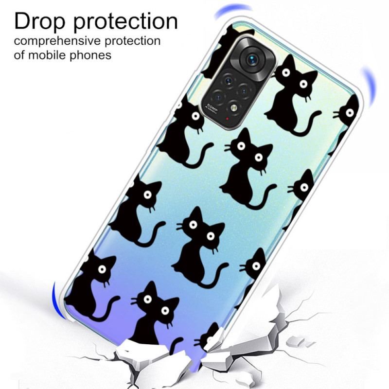 Coque Xiaomi Redmi Note 11 / 11s Multiples Chats Noirs