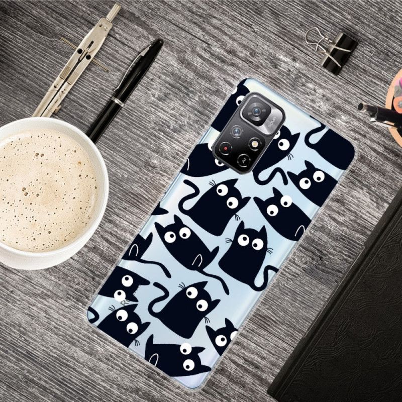 Coque Xiaomi Redmi Note 11 / Poco M4 Pro 5G Chats Noirs