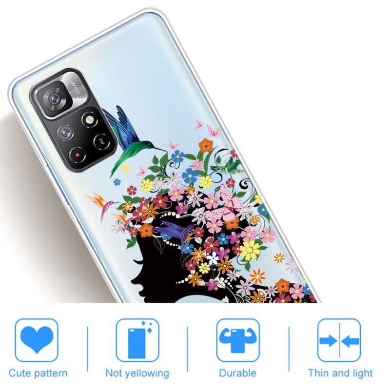 Coque Xiaomi Redmi Note 11 / Poco M4 Pro 5G Chevelure Fleuri