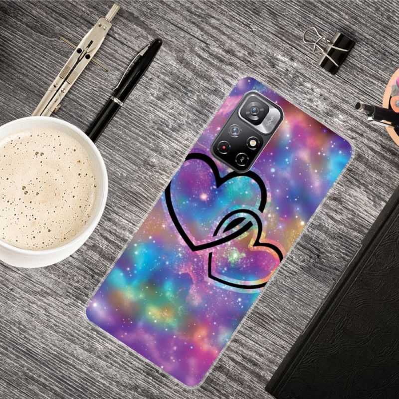 Coque Xiaomi Redmi Note 11 / Poco M4 Pro 5G Coeurs Enchaînés