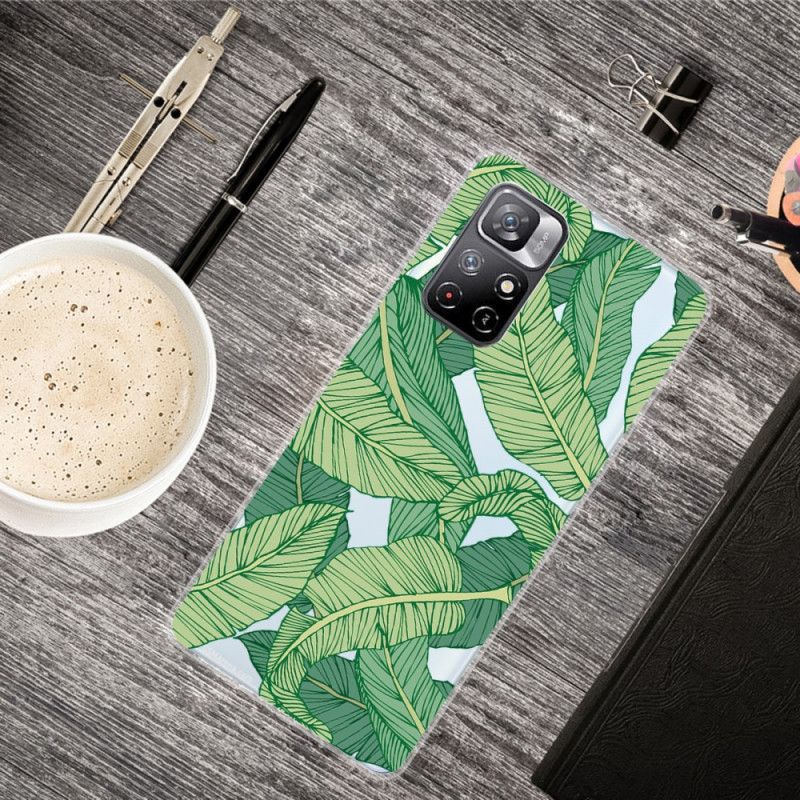 Coque Xiaomi Redmi Note 11 / Poco M4 Pro 5G Feuilles Graphiques