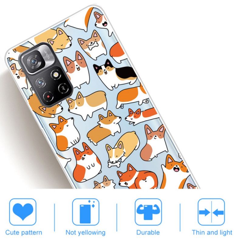 Coque Xiaomi Redmi Note 11 / Poco M4 Pro 5G Multiples Chiens