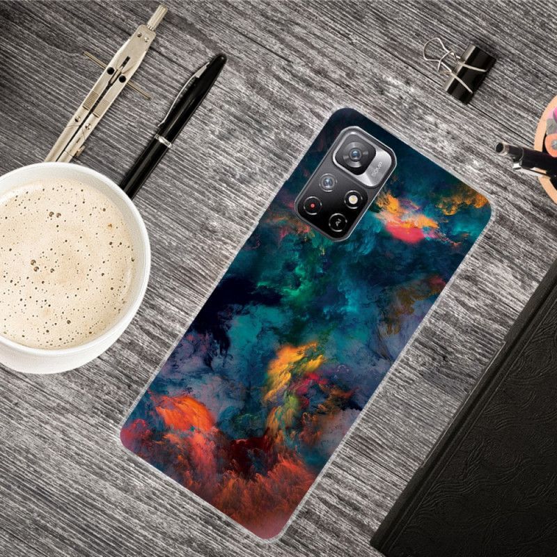 Coque Xiaomi Redmi Note 11 / Poco M4 Pro 5G Nuages Colorés