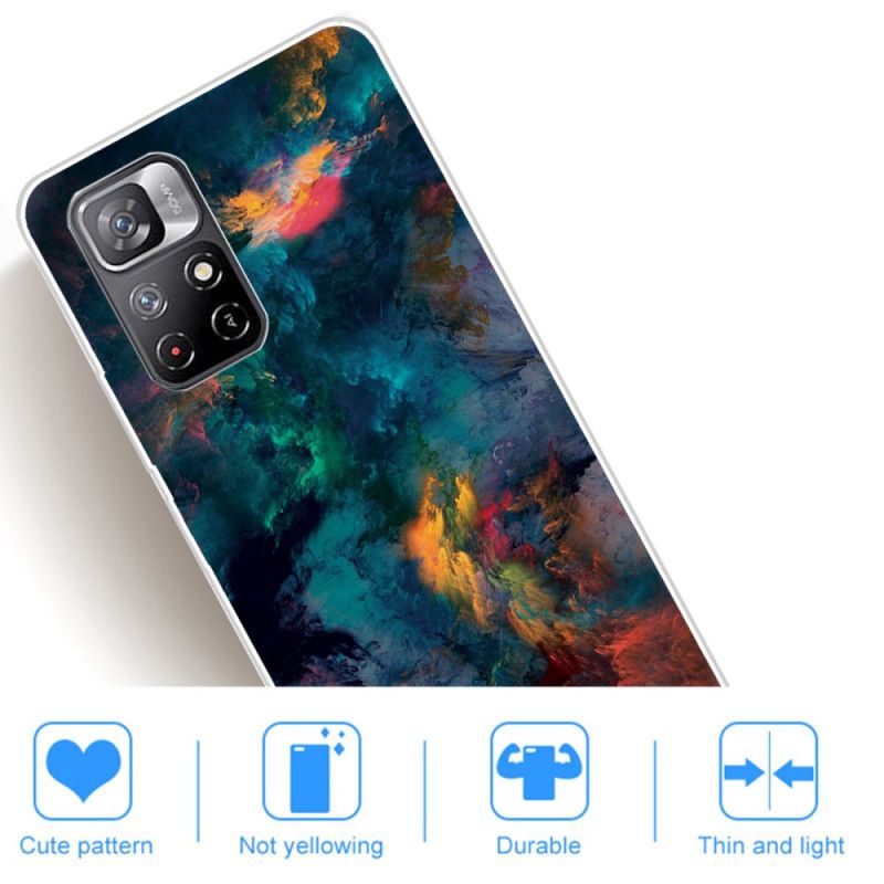 Coque Xiaomi Redmi Note 11 / Poco M4 Pro 5G Nuages Colorés