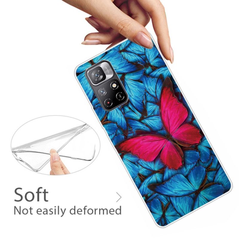 Coque Xiaomi Redmi Note 11 / Poco M4 Pro 5G Papillons Sauvages