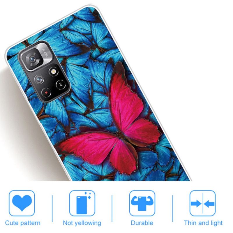 Coque Xiaomi Redmi Note 11 / Poco M4 Pro 5G Papillons Sauvages