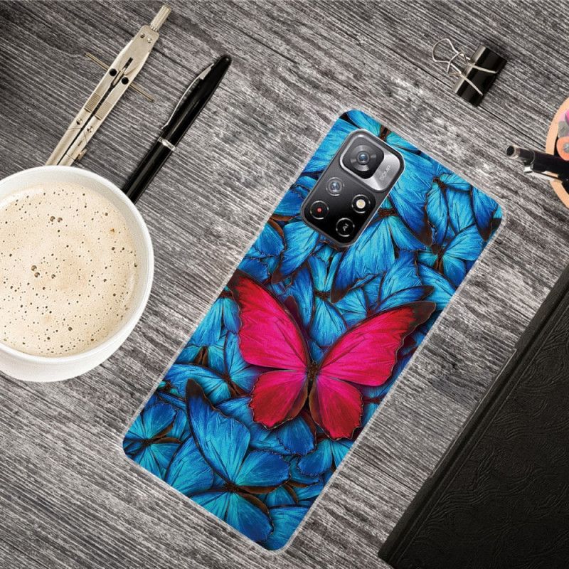 Coque Xiaomi Redmi Note 11 / Poco M4 Pro 5G Papillons Sauvages