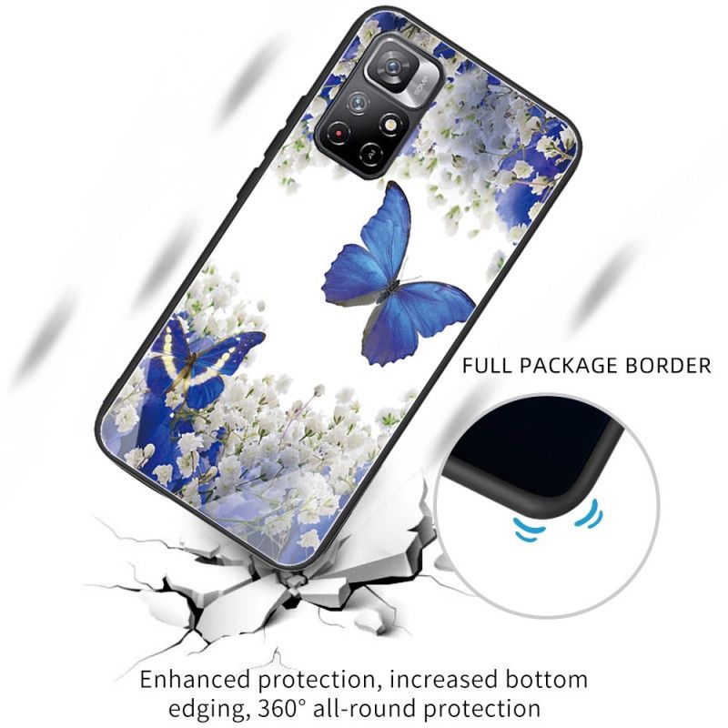 Coque Xiaomi Redmi Note 11 / Poco M4 Pro 5G Verre Trempé Papillons Design