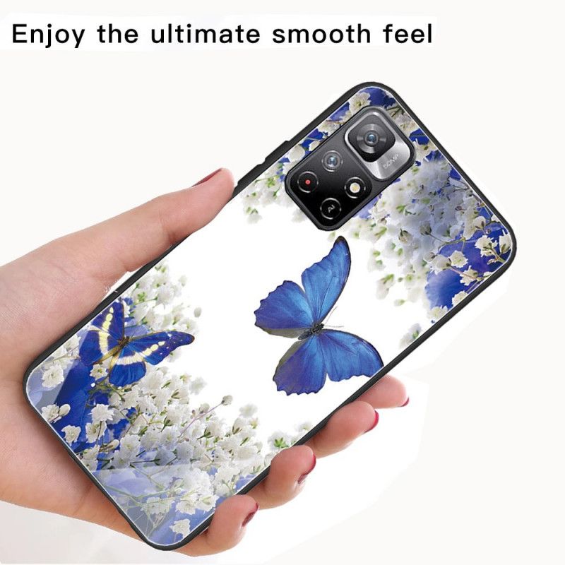 Coque Xiaomi Redmi Note 11 / Poco M4 Pro 5G Verre Trempé Papillons Design