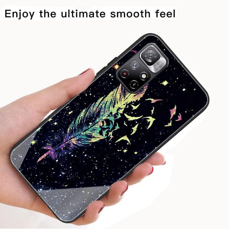 Coque Xiaomi Redmi Note 11 / Poco M4 Pro 5G Verre Trempé Plume