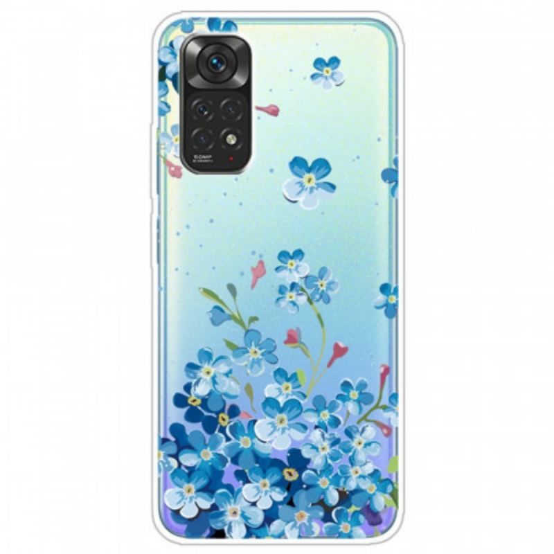 Coque Xiaomi Redmi Note 11 Pro / Note 11 Pro 5G Bouquet de Fleurs Bleues