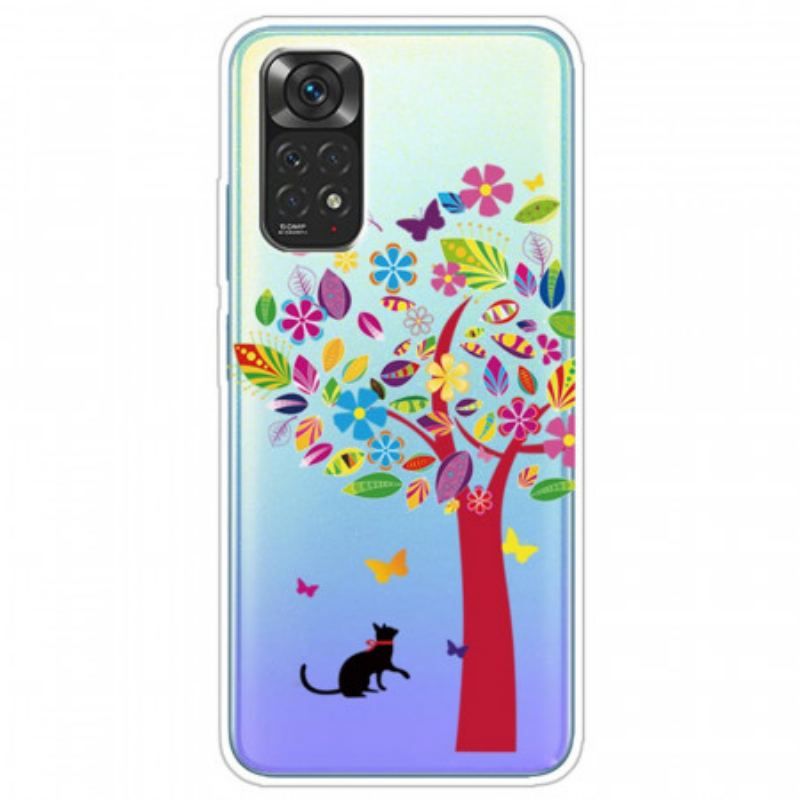 Coque Xiaomi Redmi Note 11 Pro / Note 11 Pro 5G Chat sous l'Arbre Coloré